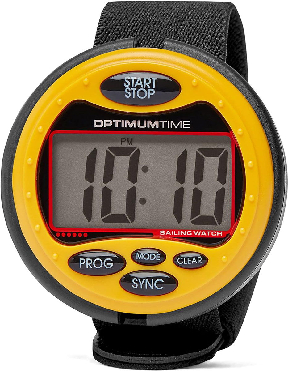 Regattaklokke 65 mm vanntett 5 ATM digitalt display forfra