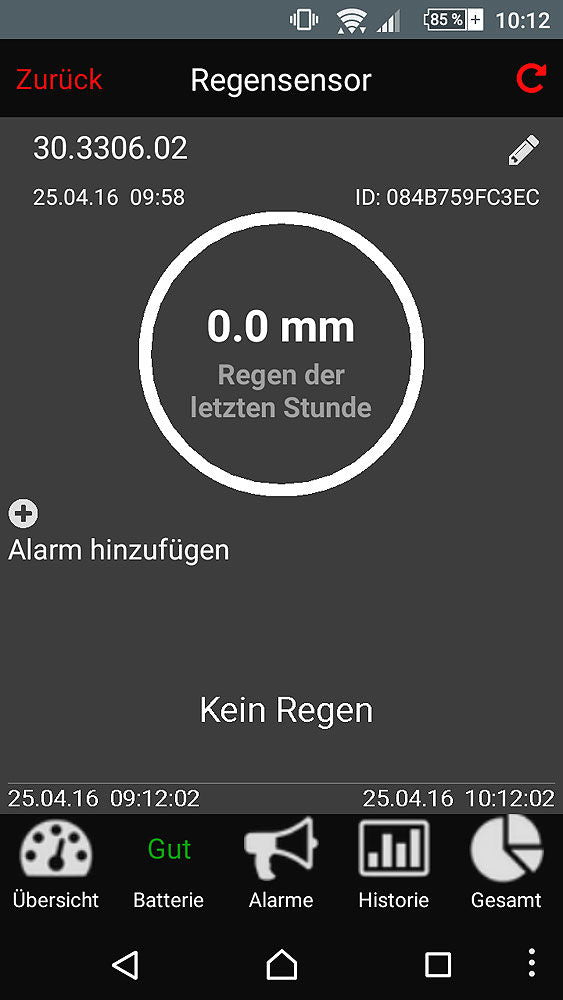 Detalj av Regnsensor for WeatherHub SmartHome værstasjon - TFA-Dostmann