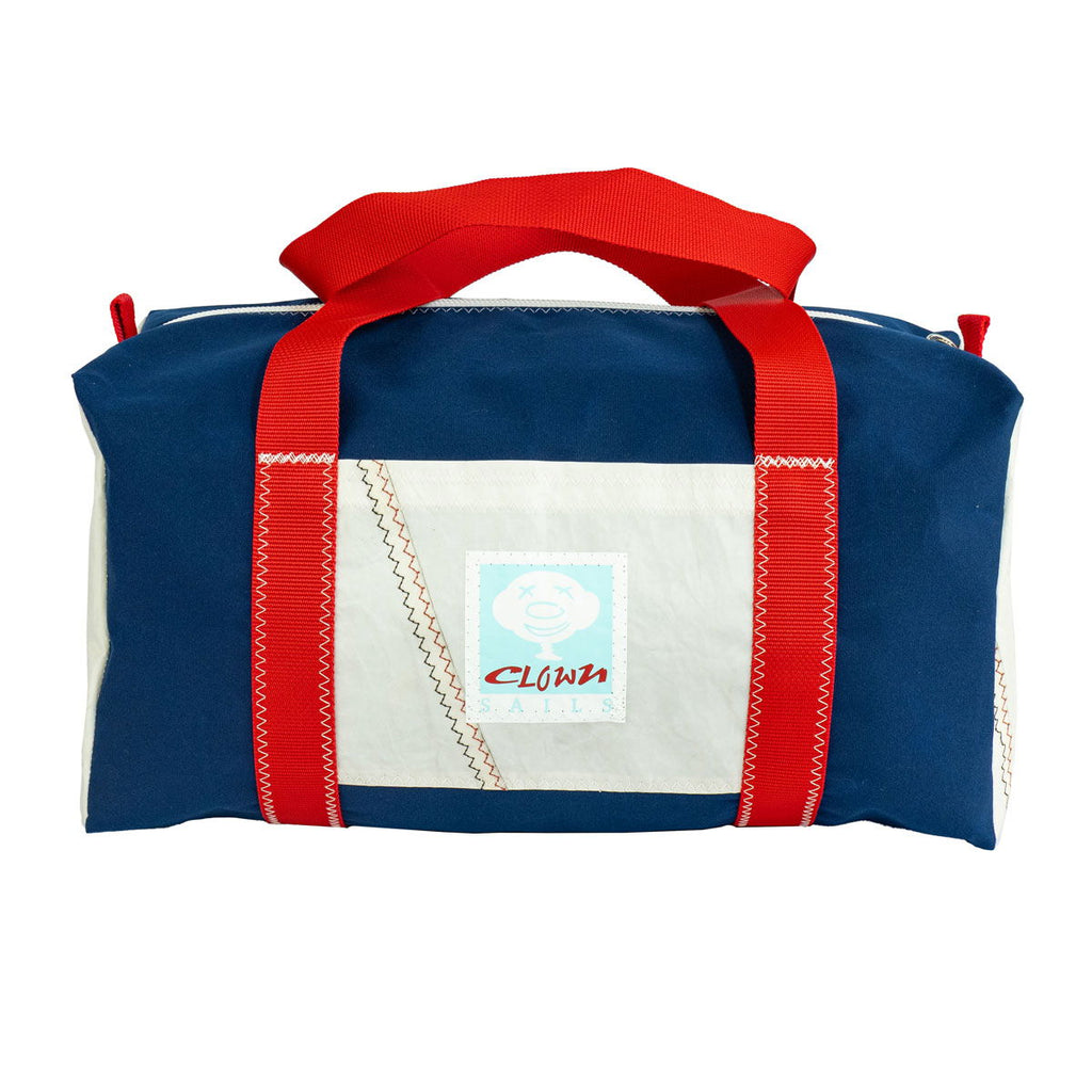 Reiseveske i resirkulert seilduk 27 l medium bakside