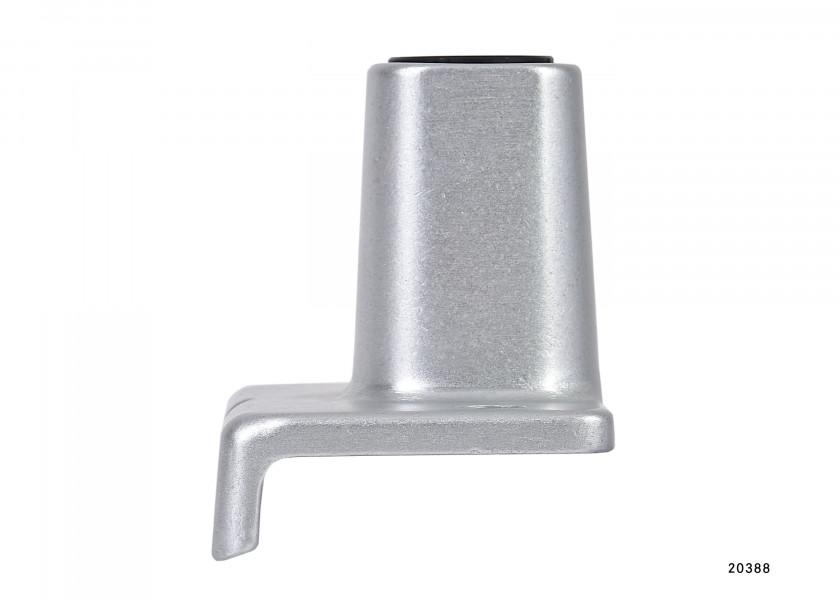 Relingfot aluminium for skansekledning 25 mm - BAVARIA montert