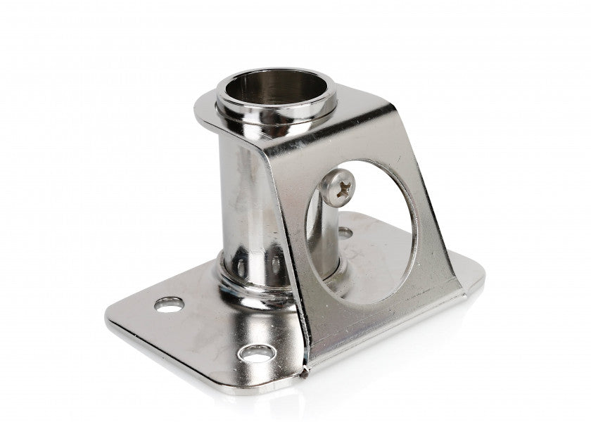 Relingfot rustfritt stål rett for 25 mm støtte forfra
