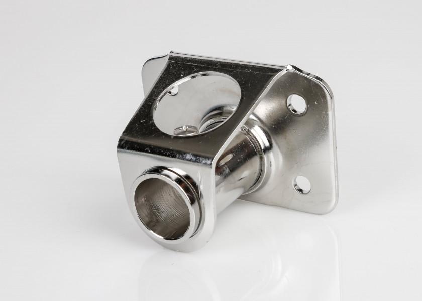 Detalj av relingfot rustfritt stål rett for 25 mm støtte