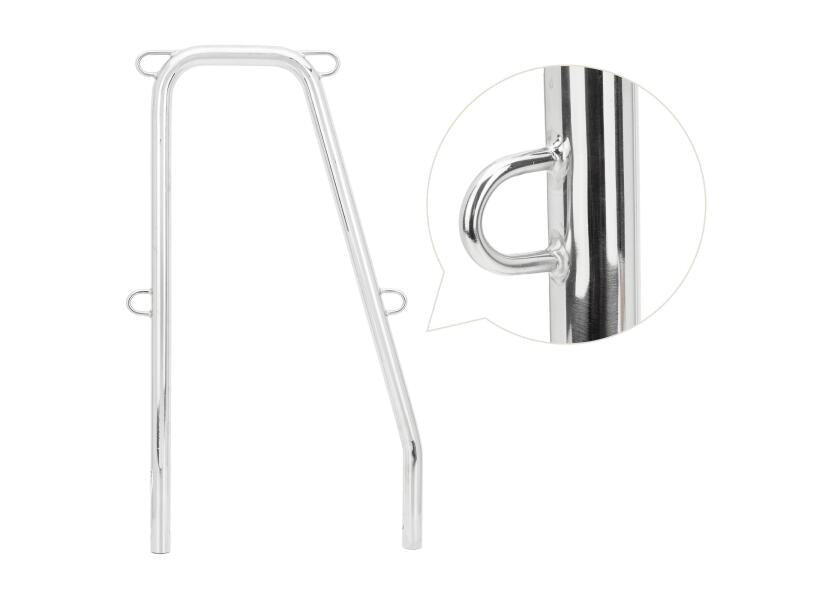 Relingport rustfritt stål 25 mm AISI 316 CRUISER sideprofil