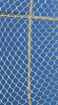 Relingsnett flettet polyester hvit 60 cm x 30 m sett forfra