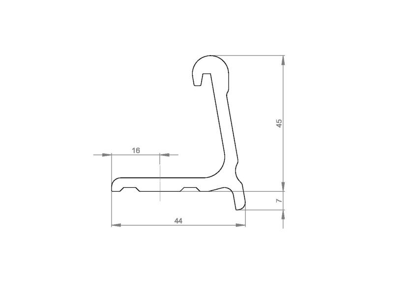 Relingsskinne aluminium i ulike lengder - PFEIFFER detalj
