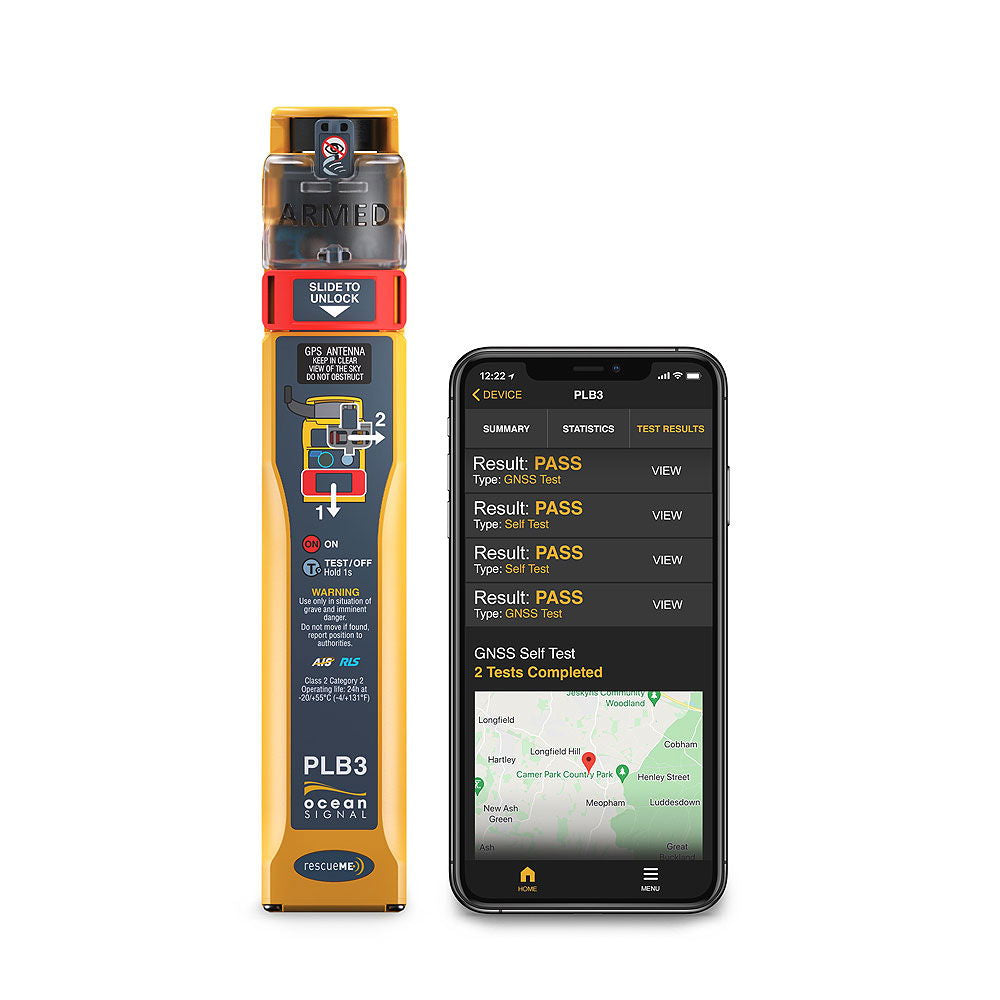 rescueME PLB3 personlig nødpeilesender med AIS og NFC med app-tilkobling