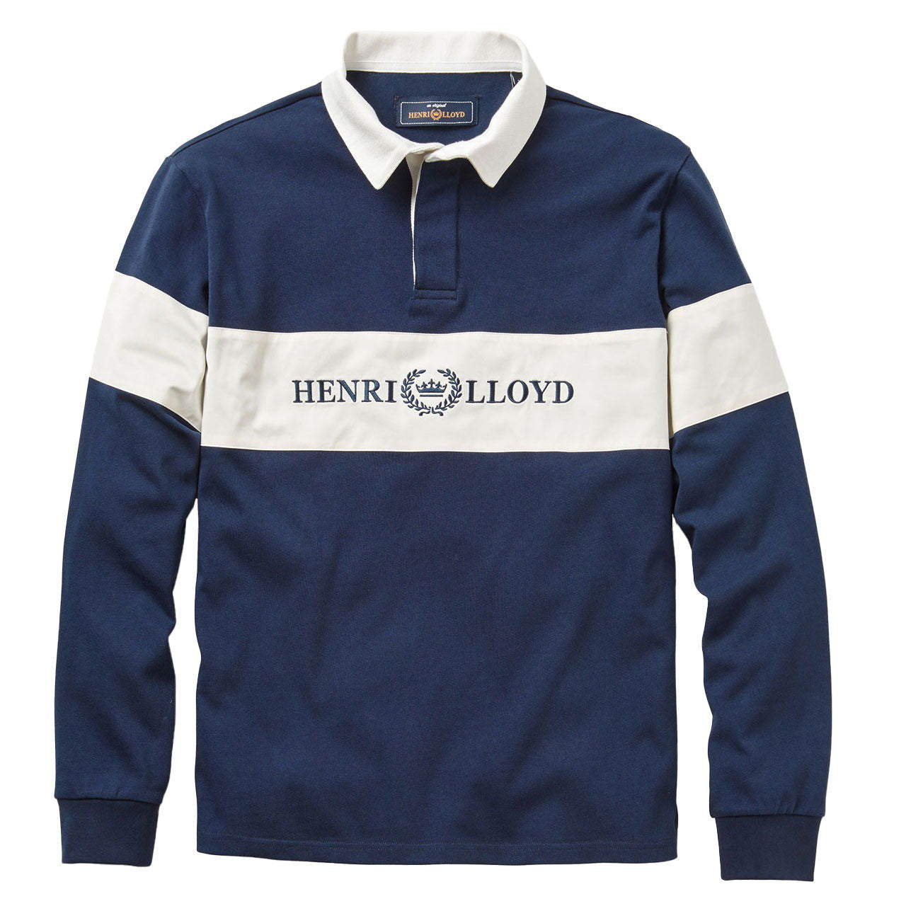 Rugbyskjorte 100 % økologisk bomull klassisk stil forfra