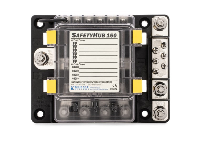 SafetyHub 150 sikringsboks 4 MIDI + 6 ATO front