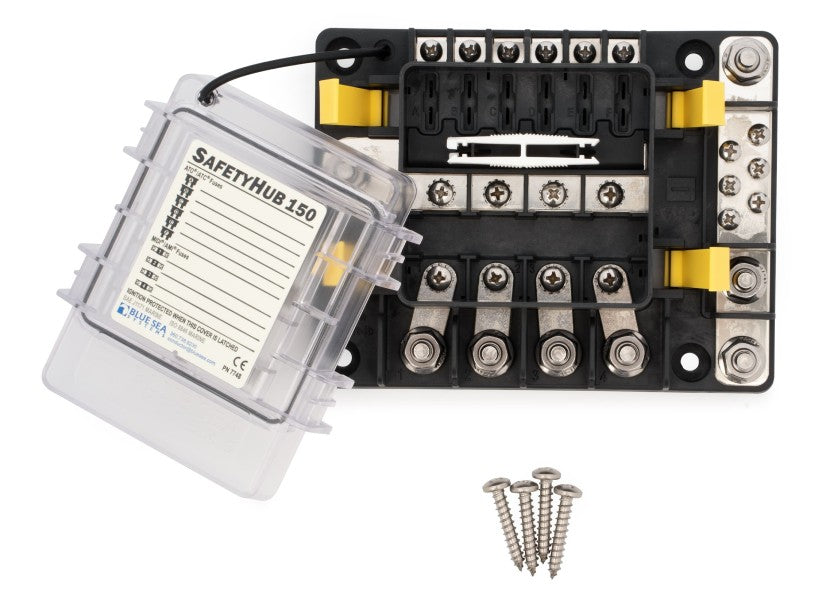 SafetyHub 150 sikringsboks 4 MIDI + 6 ATO sikringsholder sideprofil