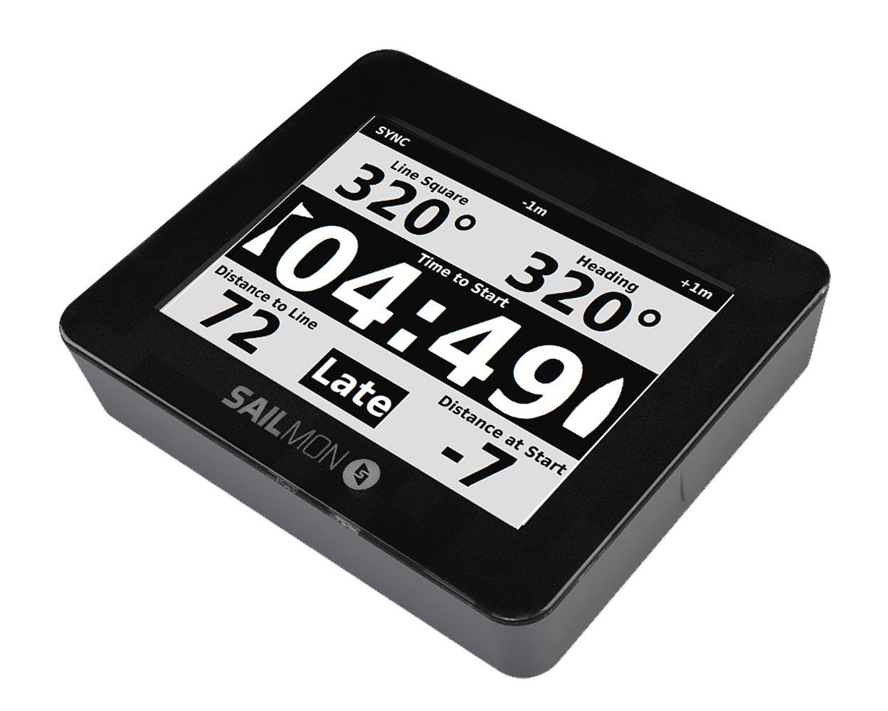 Sailmon MAX Race Display 4" trådløst regattadisplay bakside
