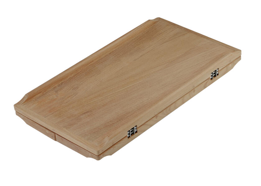 Sammenleggbar bordplate teak 800 x 700 mm med slingrekant - ARC bakside