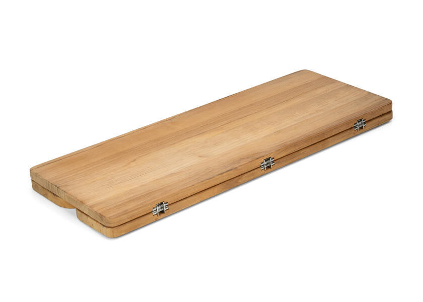 Sammenleggbar bordplate teak 90 x 60 cm med klaffar - ARC bakside
