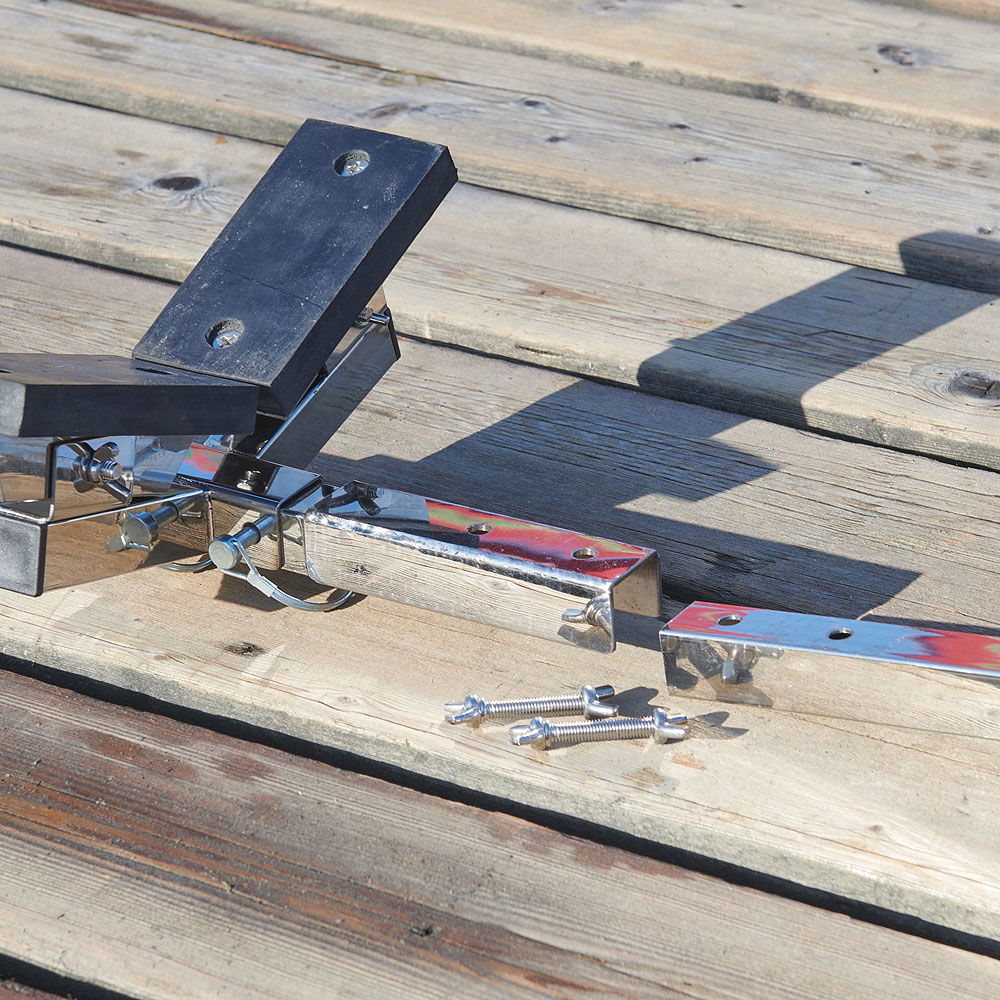 Sammenleggbar slipvogn rustfritt stål 100 kg 2,40-3,70 m - Compass montert