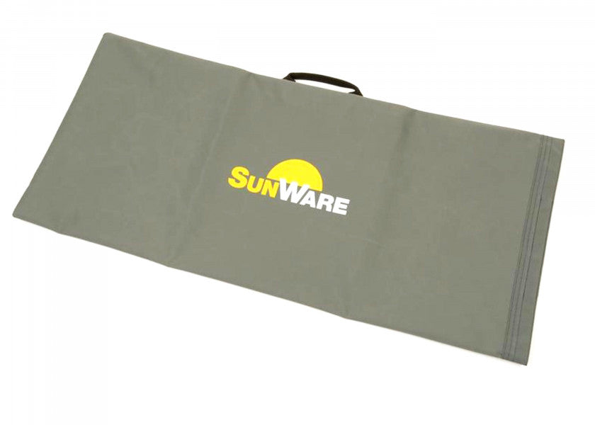 Sammenleggbart solcellepanel 120 W 1106 x 826 mm 12V - SUNWARE pakket sammen