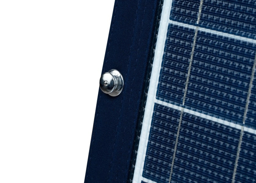 Sammenleggbart solcellepanel 120 W 1106 x 826 mm for bimini - SUNWARE bakside