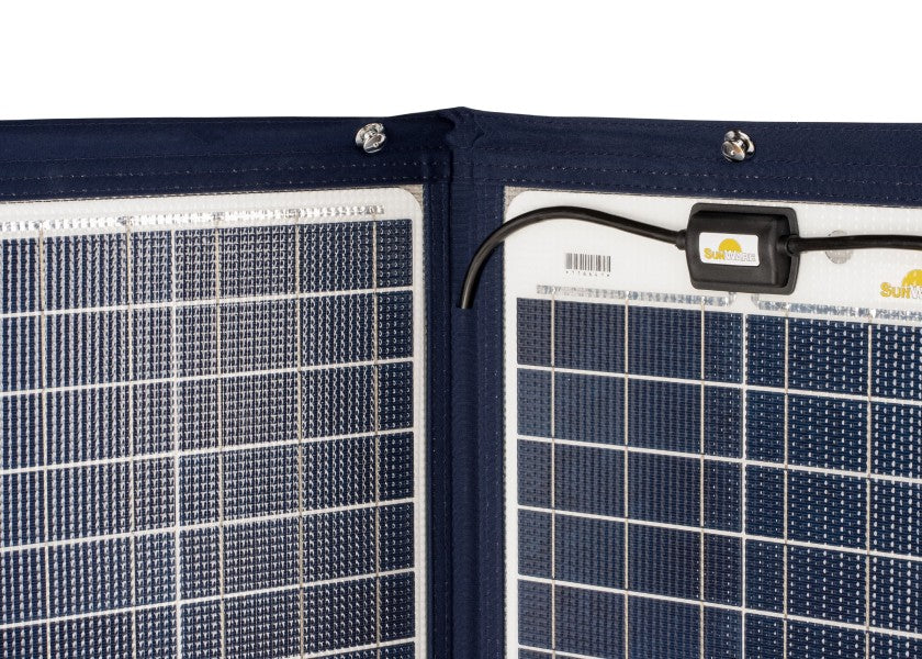 Sammenleggbart solcellepanel 180 W 929 x 1590 mm for bimini - SUNWARE vist sammenlagt