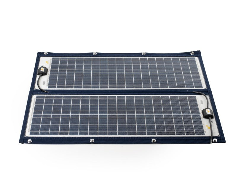 Sammenleggbart solcellepanel 90 W 873 x 826 mm for bimini detalj av tekstilrand