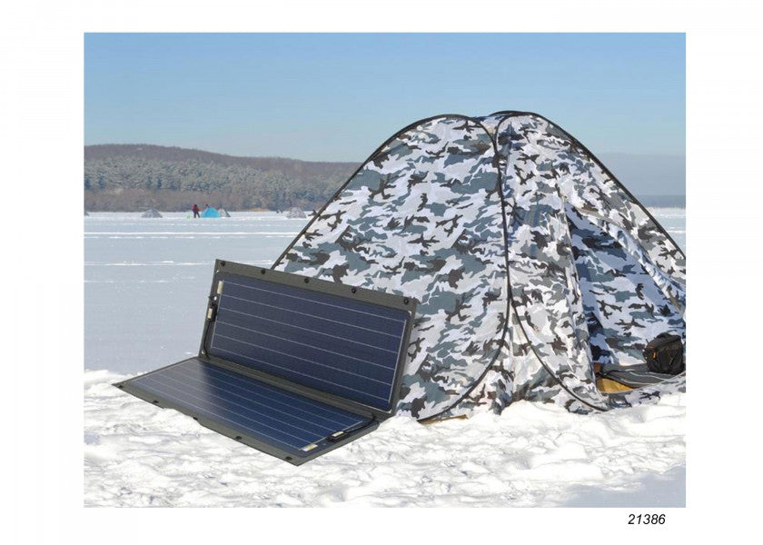 Sammenleggbart solcellepanel 90 W 873 x 826 mm 12V - SUNWARE bakside