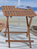 Sammenleggbart teakbord 60 x 60 cm - ARC Marine forfra