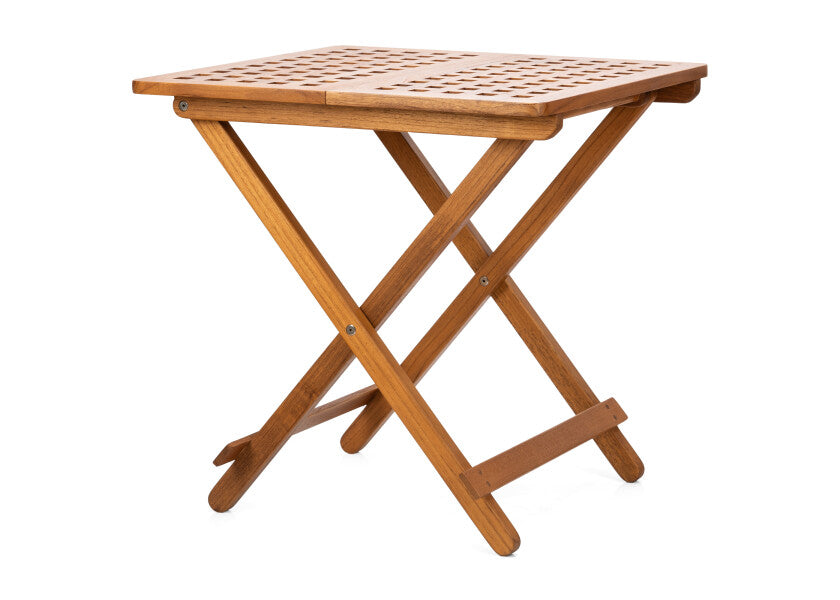 Sammenleggbart teakbord SOUTHAMPTON med gratingplate forfra