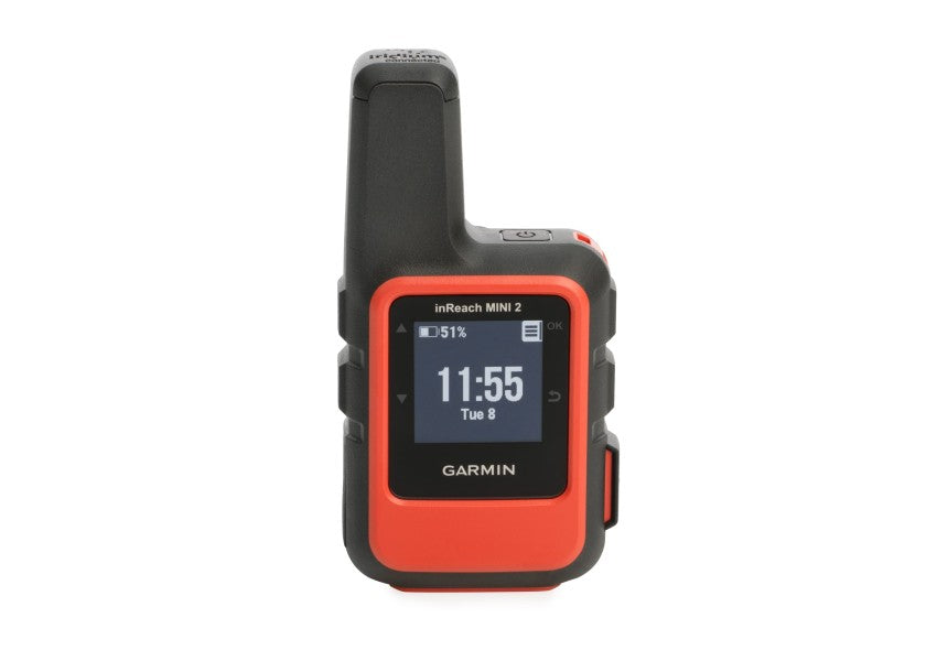 Satellittkommunikasjon inReach Mini 2 oransje GPS nødmelding foran