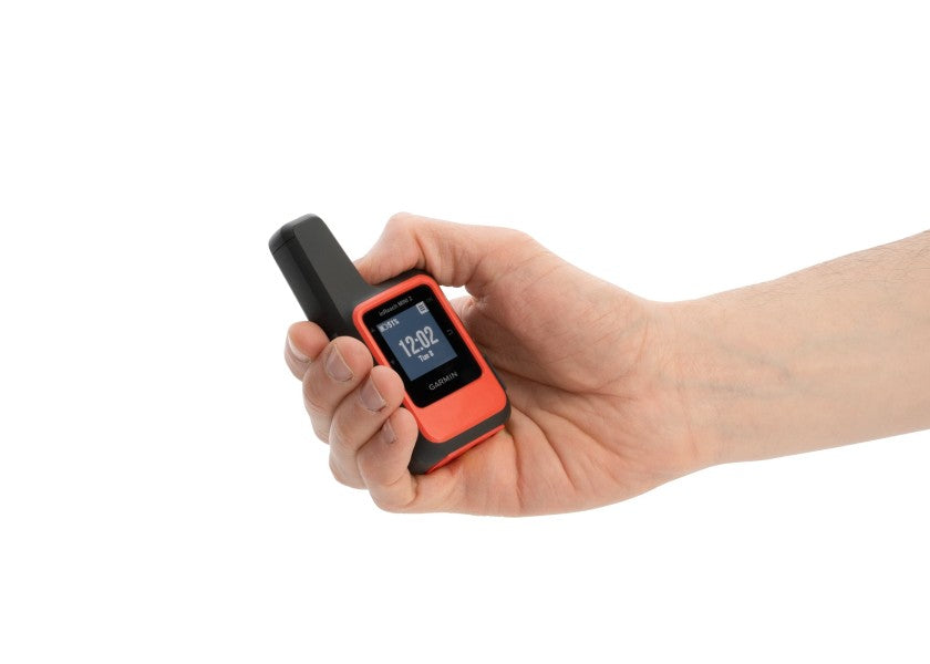 Satellittkommunikasjon inReach Mini 2 oransje GPS nødmelding bakside