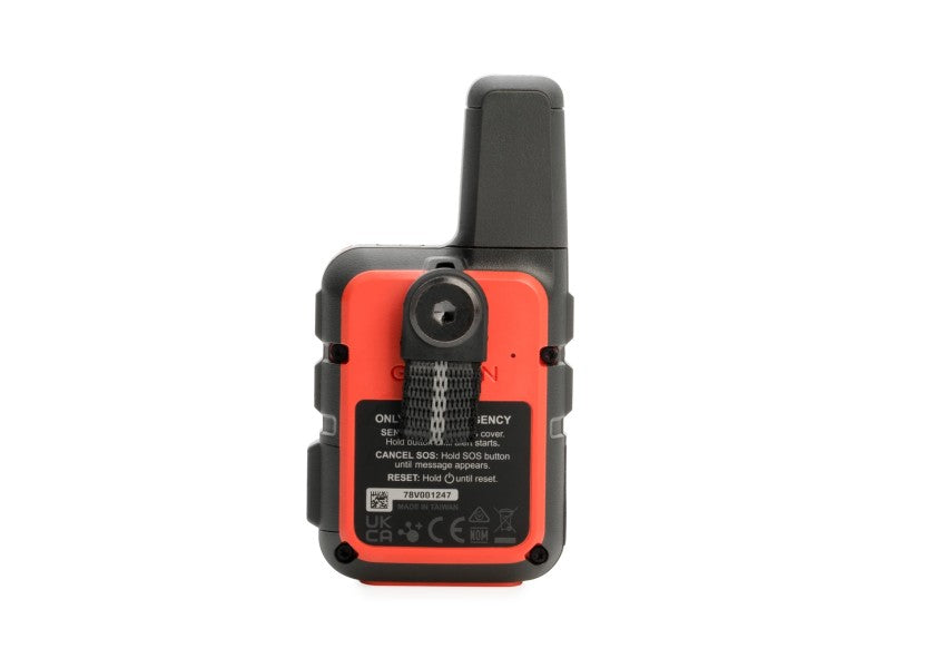 Satellittkommunikasjon inReach Mini 2 oransje GPS nødmelding nærbilde