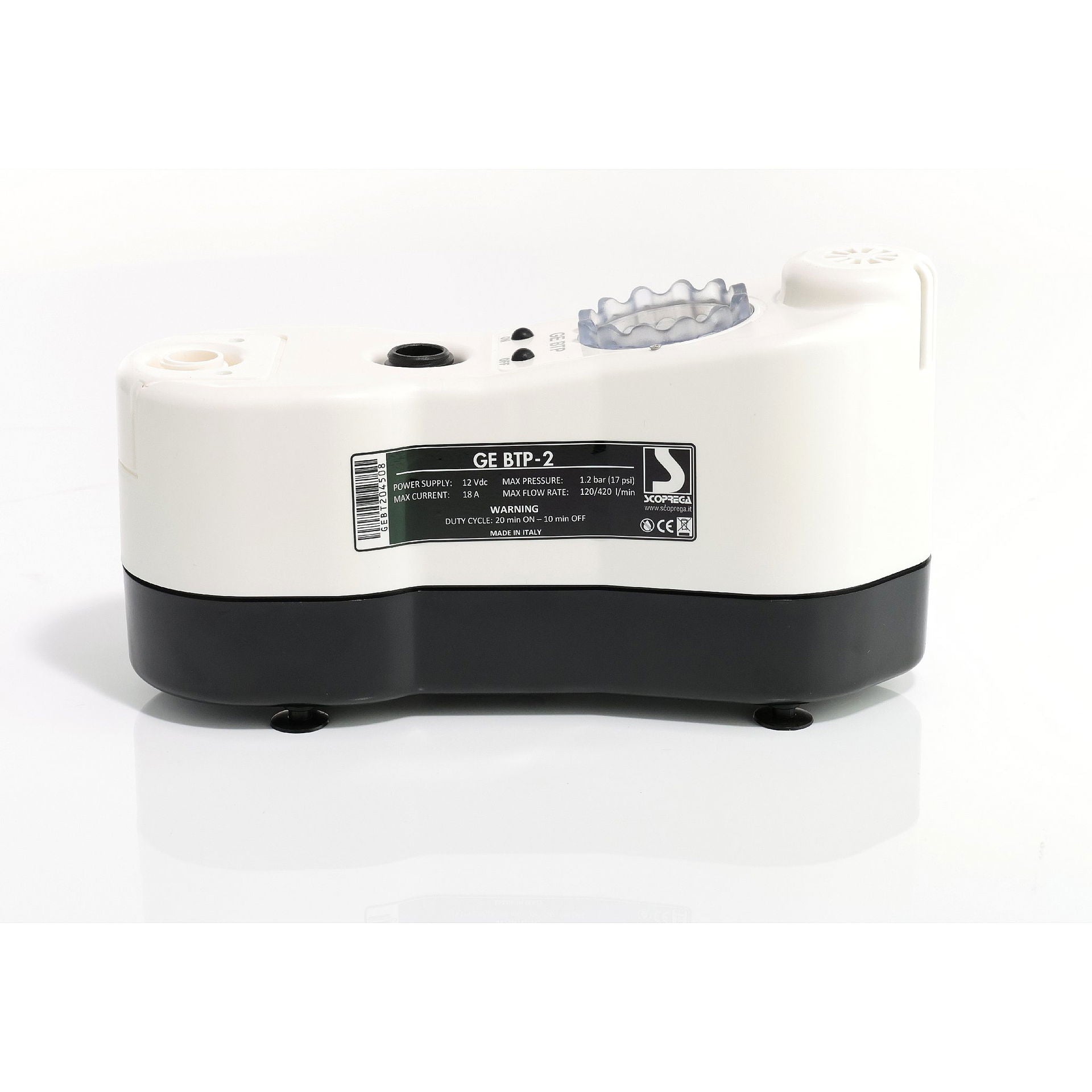 Montert Scoprega GE BTP-2 Mini/Maxi automatisk 12 V pumpe i bruk