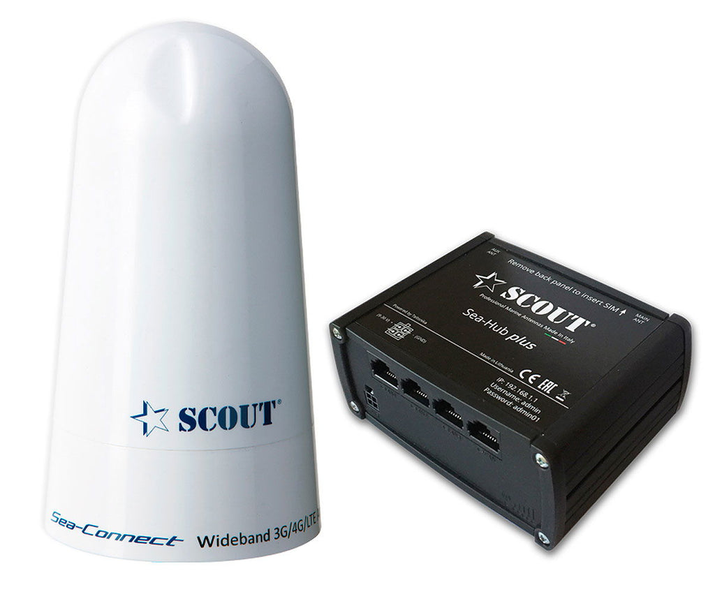 Scout 4G onBoard-sett med router og 4G-antenne 4 dB front