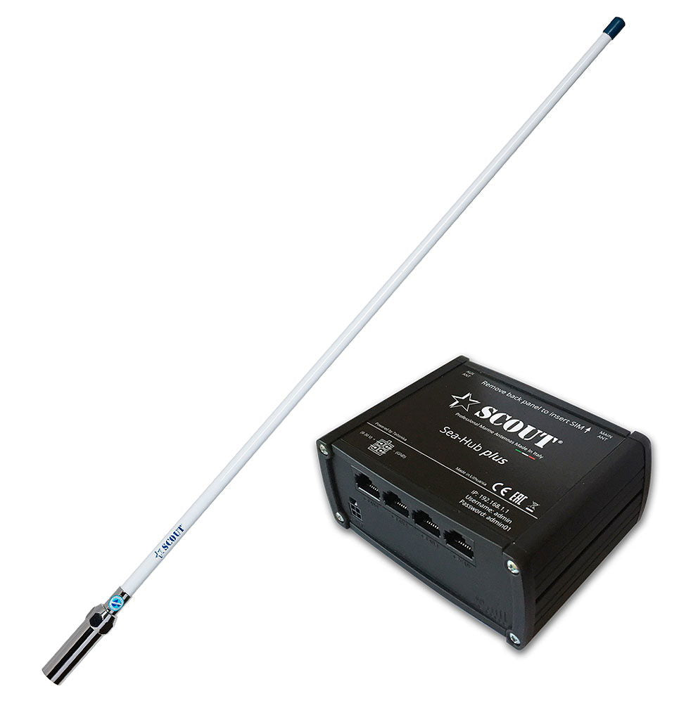Scout WiFi onBoard-sett med router og 10 dB antenne forfra