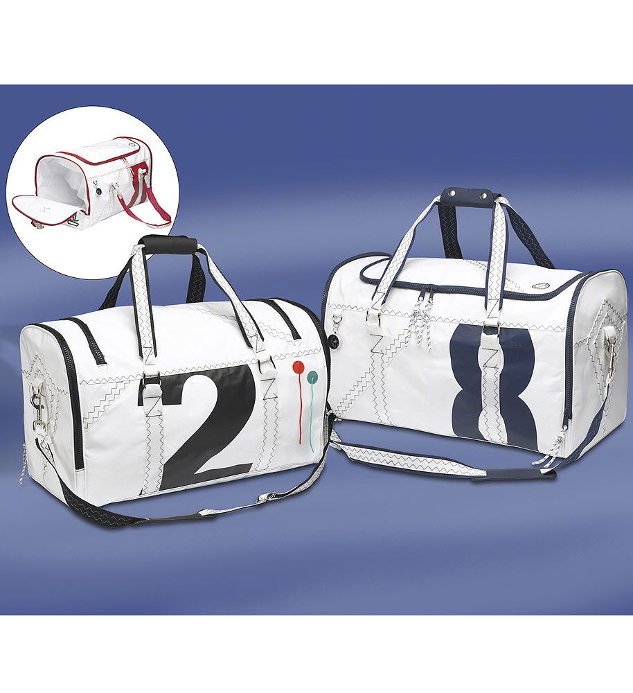Sea Lord weekendbag seilduk 60 x 31 x 37 cm - Navyline forfra