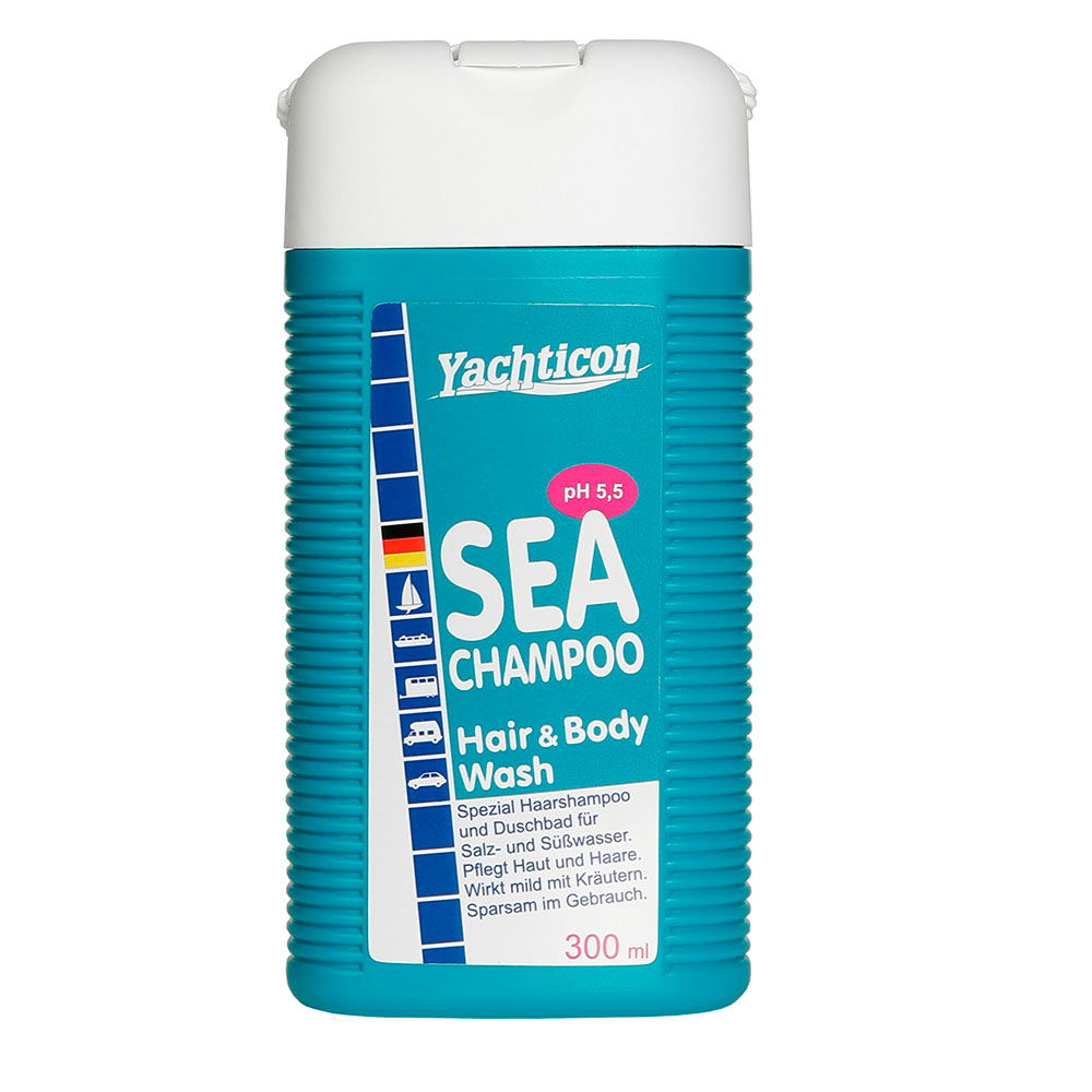 Sea shampoo for salt- og ferskvann 300 ml - Yachticon flaske forfra