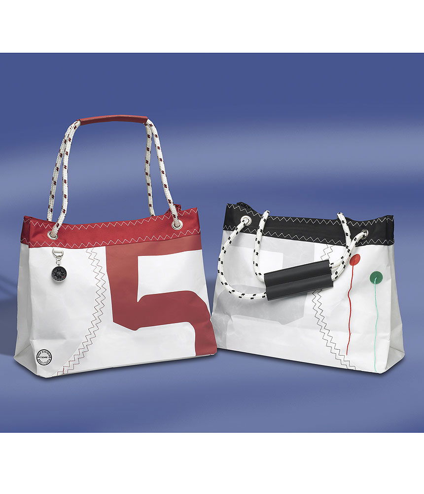 Sea Wave handleveske med tauhåndtak seilduk 42x17x36 cm forfra