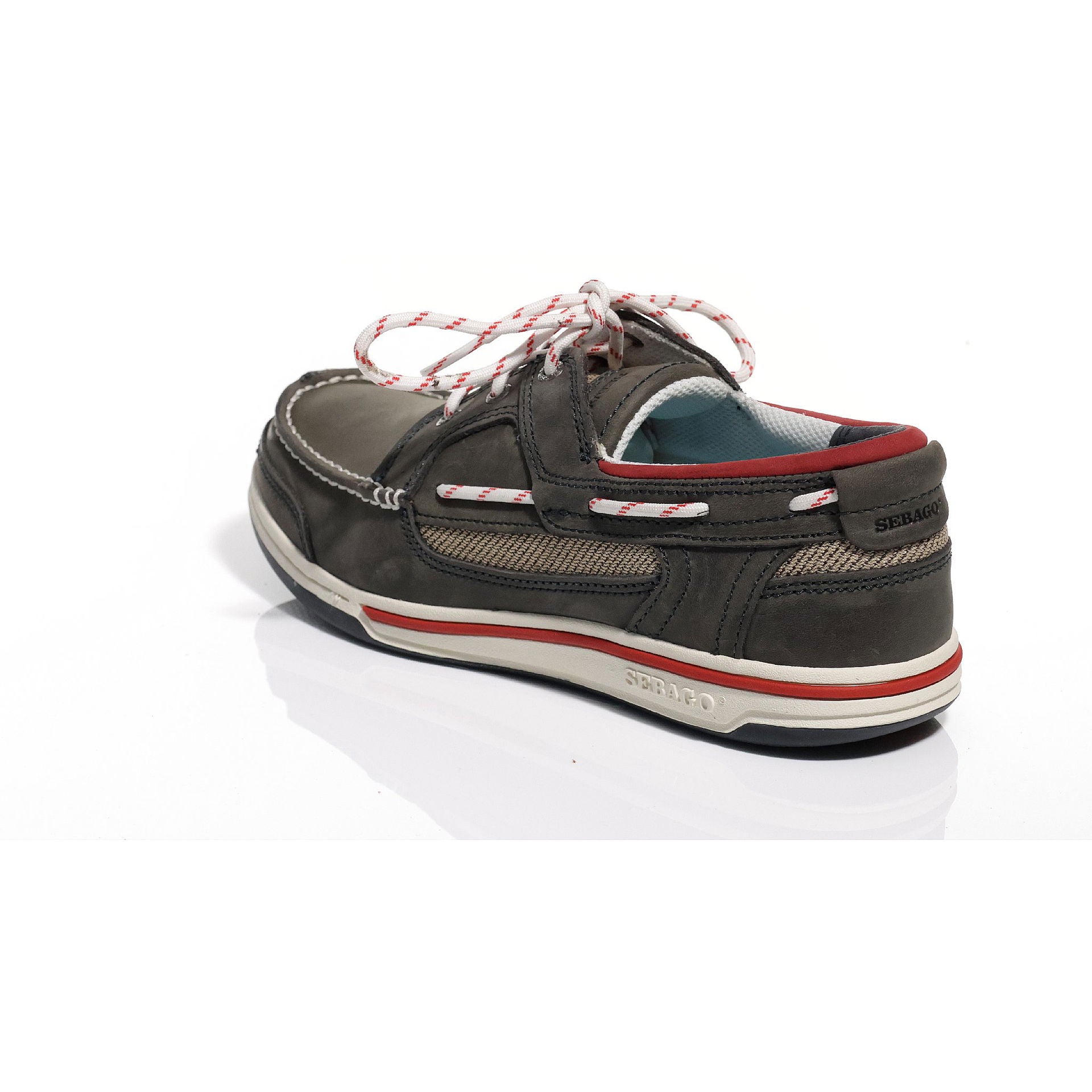 Sebago Triton tre maljer båtsko glattlær og nubukklær bakside