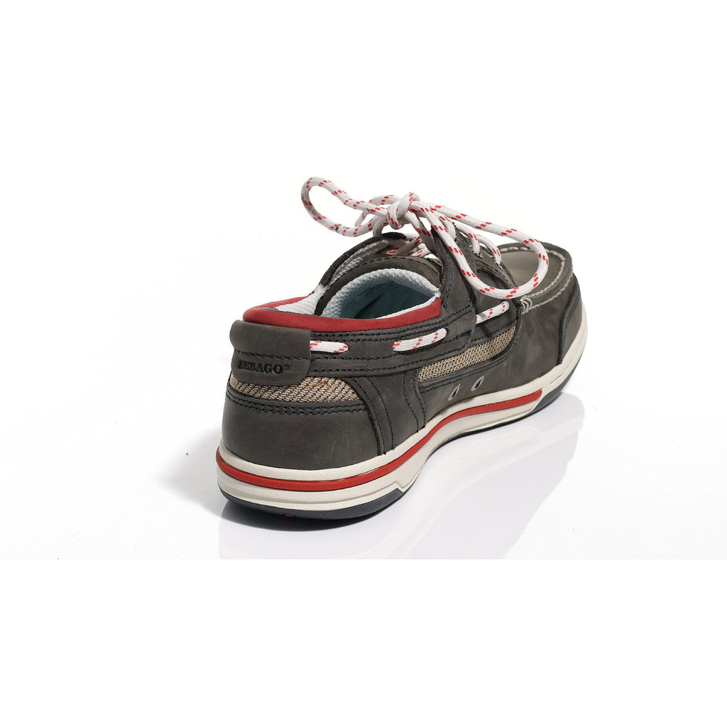 Sebago Triton tre maljer båtsko glattlær og nubukklær detalj av lær