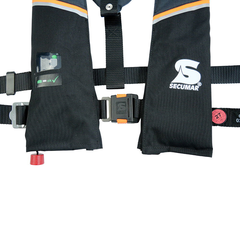 Detalj av Secumar Ultra 170 N automatvest nakkefleece