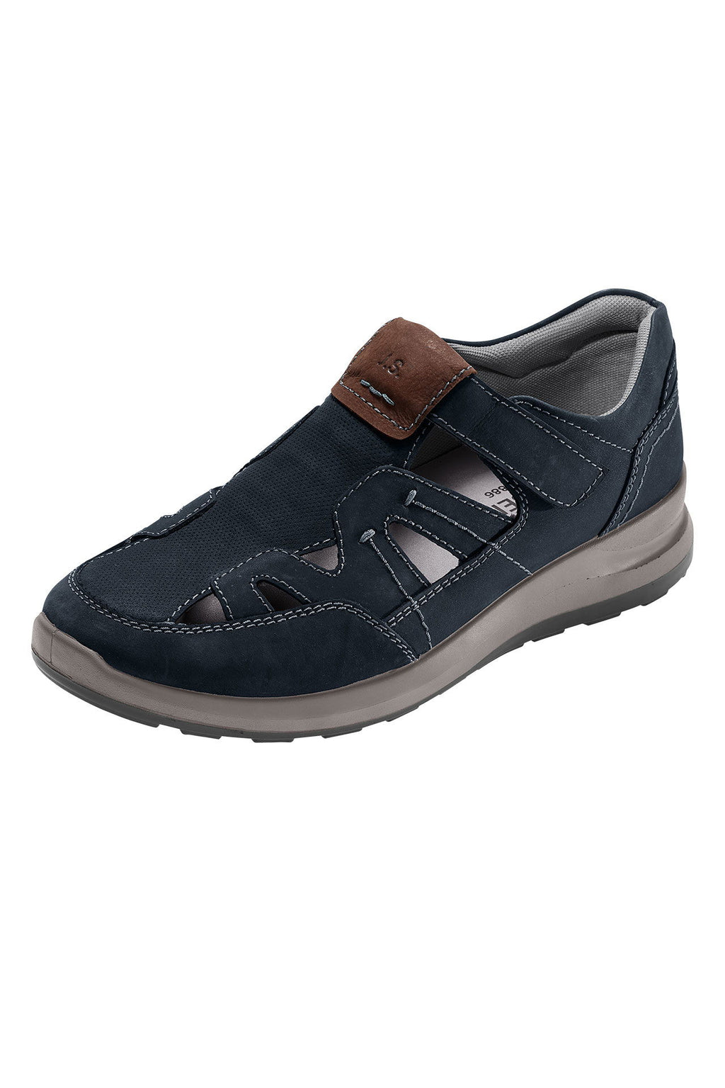 Seibel sandal ekte lær sklisikker gummisåle forfra