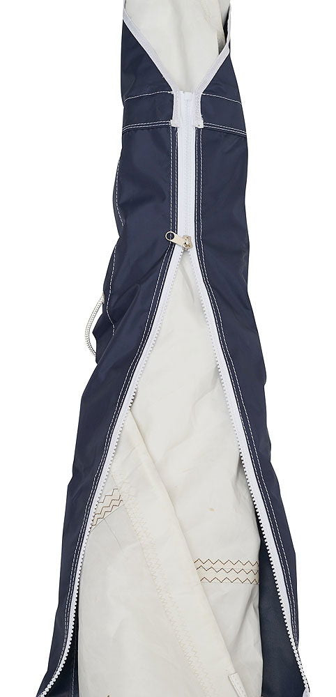 Detalj av glidelås på Seilbeskyttelse for rullefokk 40 cm omkrets 6,40 m polyester