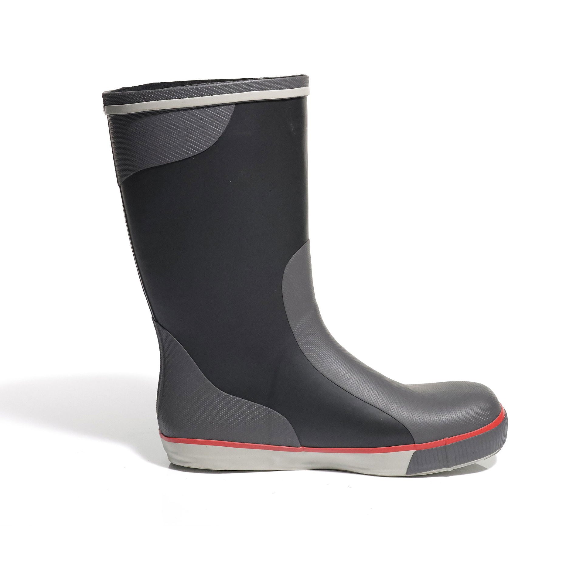 Seilerstøvler korte i naturgummi - C4S montert på båtdekk