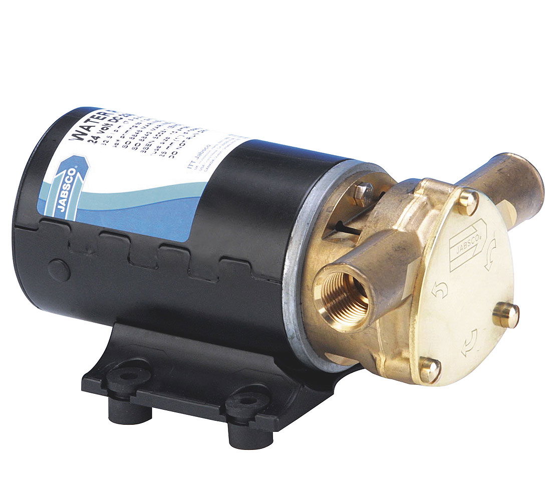 Selvsugende lensepumpe Water Puppy 12V 1920 l/t bronse forfra