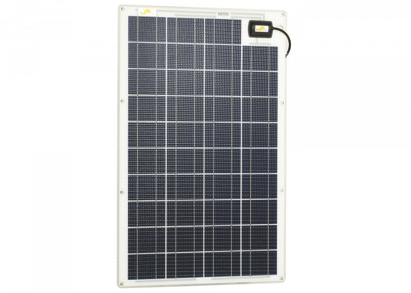 Semifleksibelt solcellepanel 120 W 1012 x 689 mm 12V - SUNWARE bakside