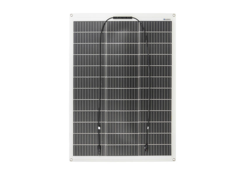 Semifleksibelt solcellepanel 130 W 960 x 690 mm MC-4 tilkobling nærbilde