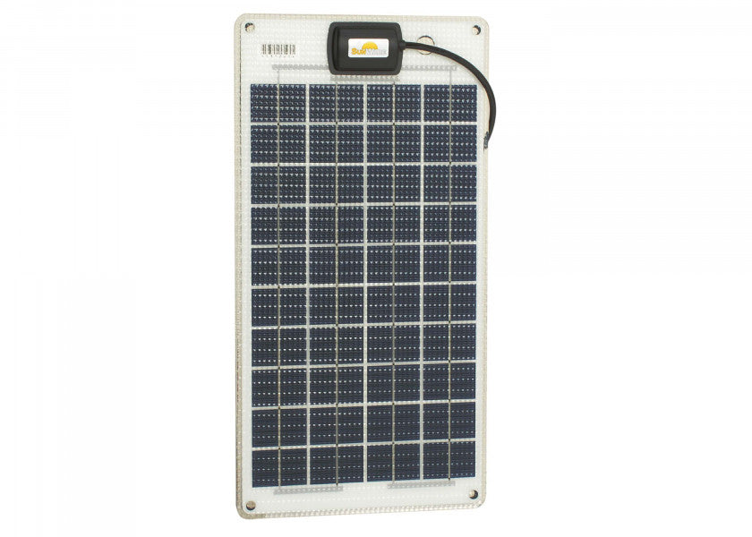 Semifleksibelt solcellepanel 15 W 468 x 243 mm 12V - SUNWARE forfra