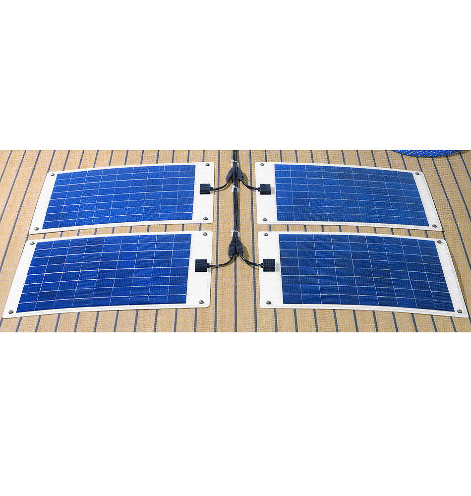 Semifleksibelt solcellepanel 20 W krystallinsk baksiden
