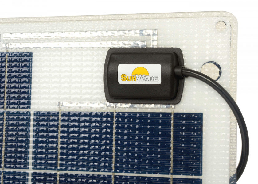 Semifleksibelt solcellepanel 68 W 599 x 689 mm 12V - SUNWARE detalj