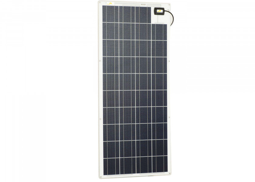 Semifleksibelt solcellepanel 90 W 1119 x 481 mm 12V foran