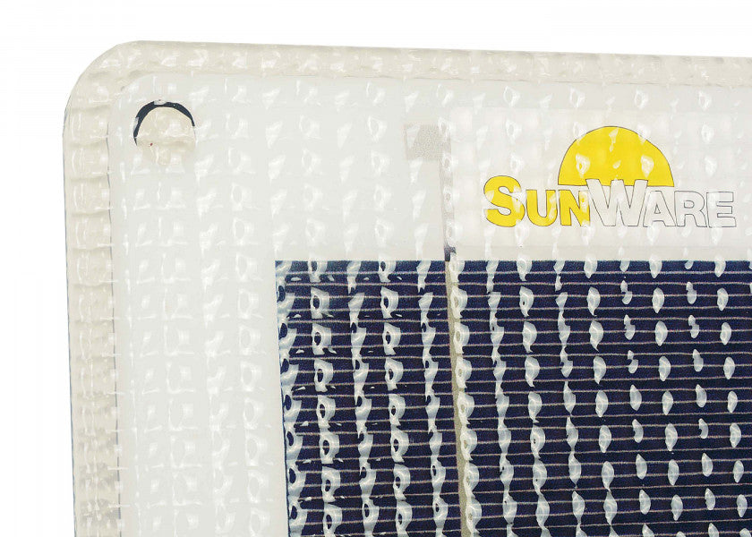 Nærbilde av tilkoblingsledning på semifleksibelt solcellepanel 90 W 1119 x 481 mm 12V