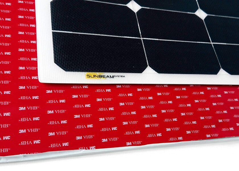 Semifleksibelt solcellepanel TOUGH+ 58 W flush komplett oversikt