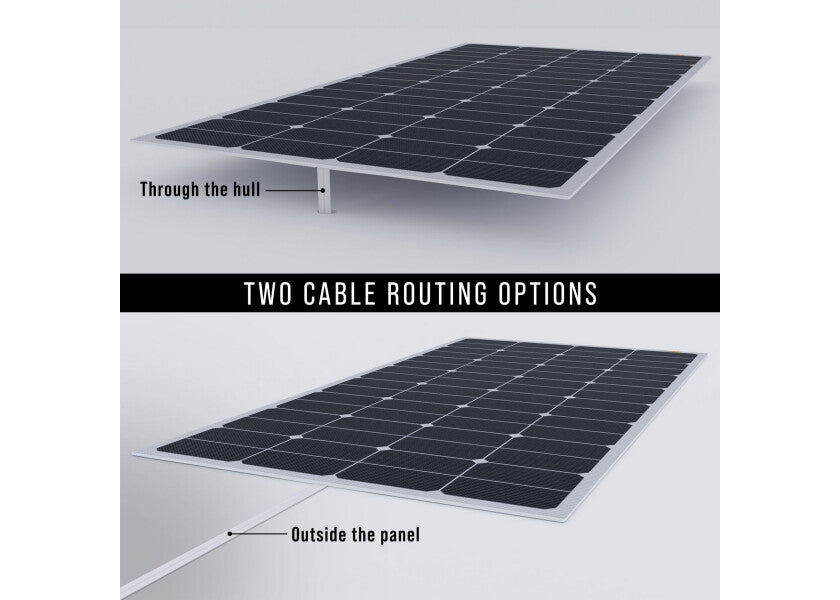 Semifleksibelt solcellepanel TOUGH 78 W flush med tilkoblinger