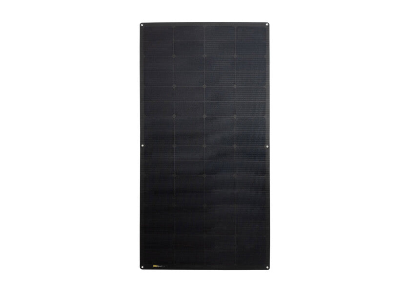 Semifleksibelt solcellepanel TOUGH BLACK 111 W flush forfra